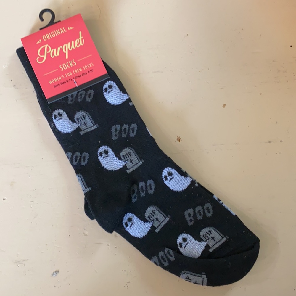 Boo Halloween Socks and Pumpkin Key Ring